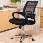 Office & Home Mesh Chair NAPOLI Black Modern Adjustable with Metal Base